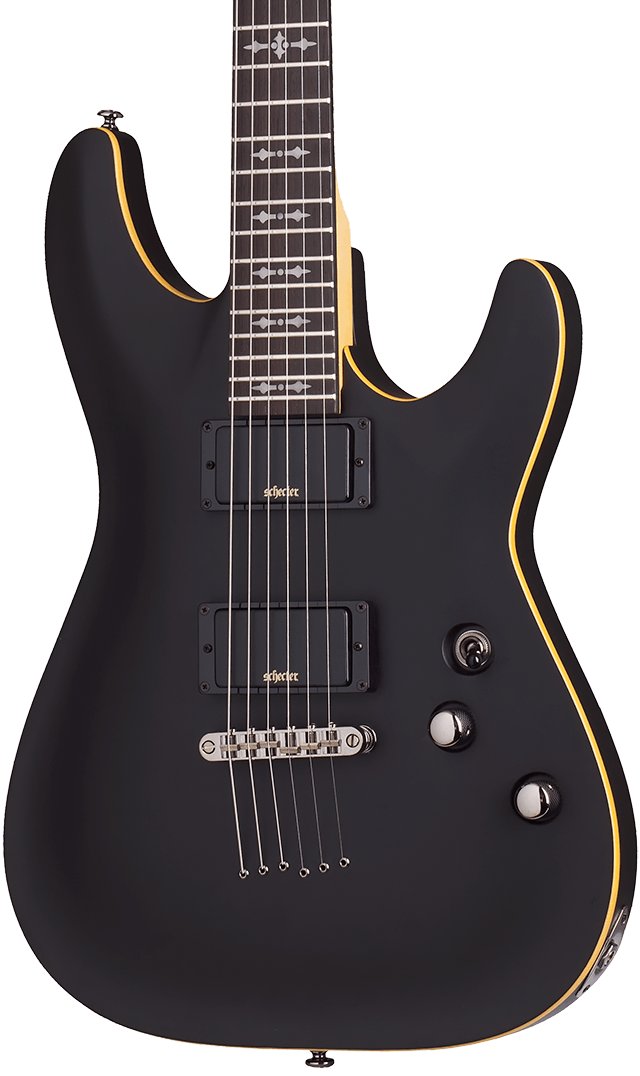 Schecter Demon 6 in Aged Black Satin - Andertons Music Co.